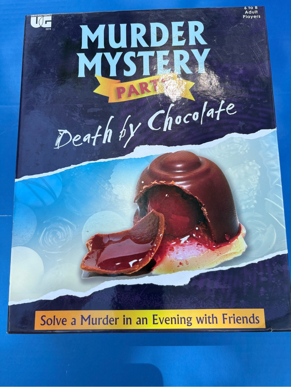 Murder mystery game- DEATH BY CHOCOLATE-Solve a murder with friends & family-NEW